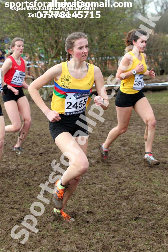 Womens under-20s, 2020 British Athletics Inter Counties Cross Country Champs., Prestwold Hall, Loughborough. Photo: David T. Hewitson/Sports for All Pics